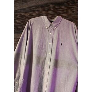 Vintage Ralph Lauren Shirt Preppy Blake Oxford 100% Two-Ply Cotton Size L